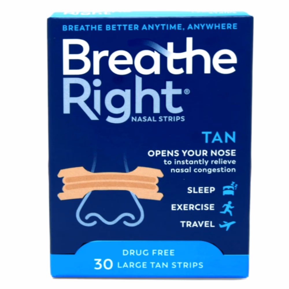 Breathe Right Nasal Strips Tan Large Strips 30S