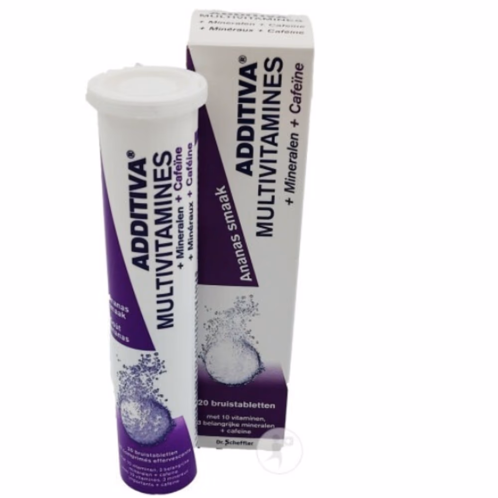 Additiva Multivitamin, Minerals, Caffeine Effervescent Tablets 20's