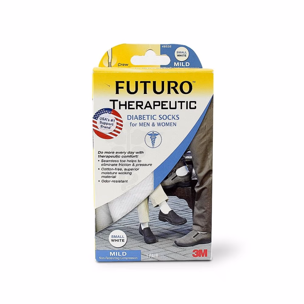 Futuro Therapeutic Diabetic Socks White (48535)