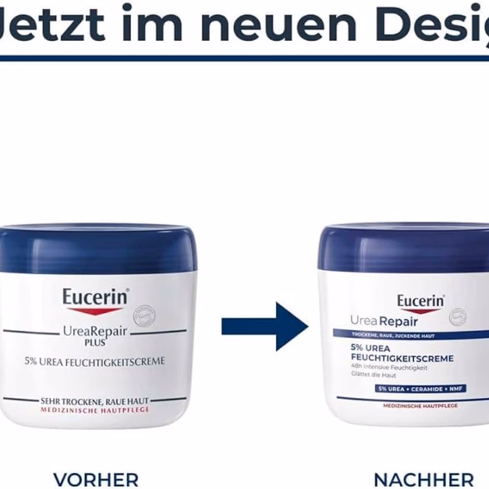 Eucerin UreaRepair 5% Urea Moisturizing Body Cream 450ml Intensive 48h Moisture for Dry Rough Skin with Urea, Ceramides and Natural Moisturising Factors  2. 2