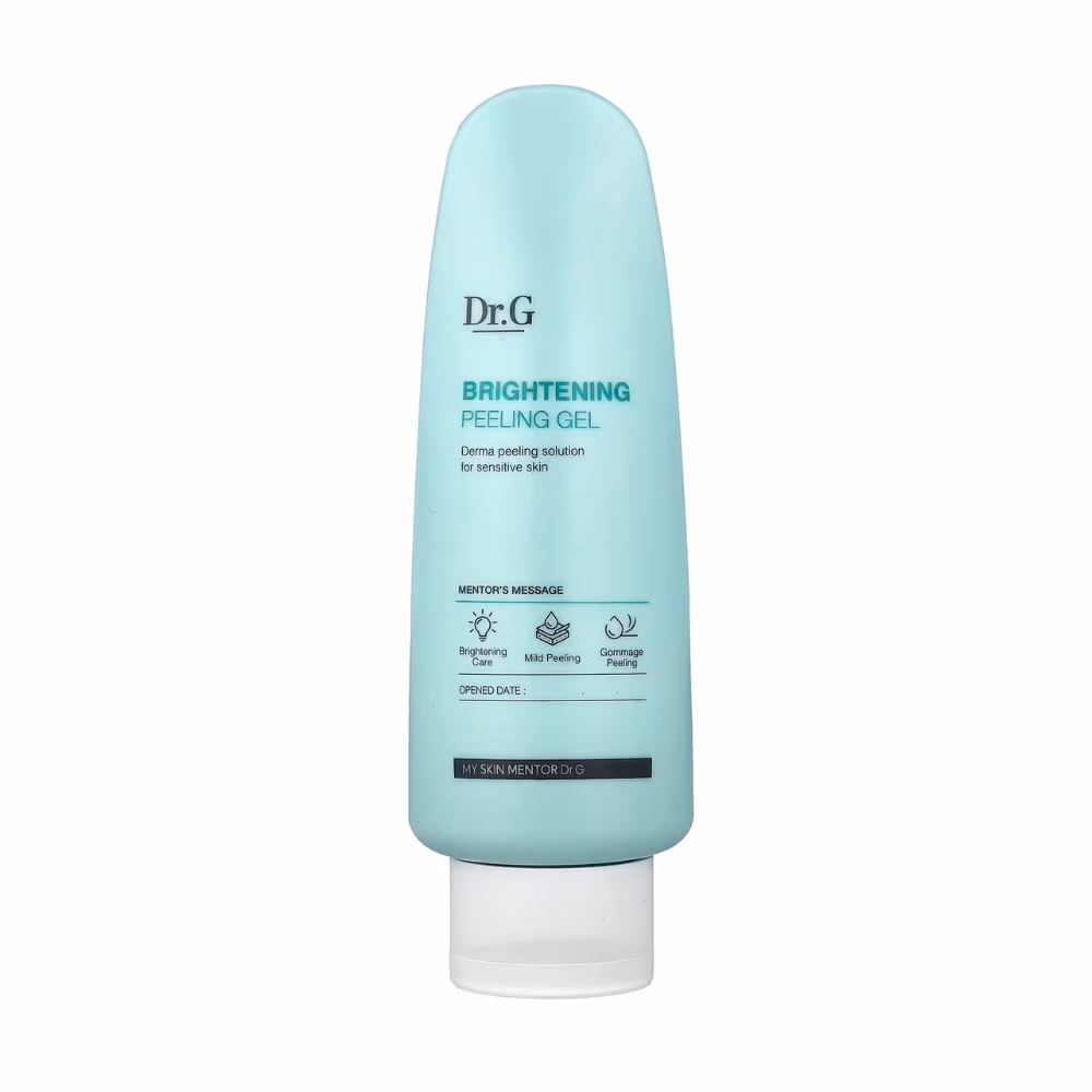 Dr.G Brightening Peeling Gel 120gm – Natural Cellulose Gommage Exfoliator with Vitamin C & Hyaluronic Acid | Mild Peeling for Sensitive Skin