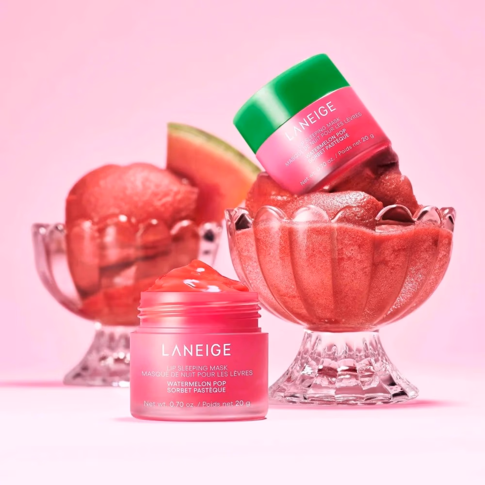 Laneige Lip Sleeping Mask Watermelon Pop Overnight Lip Mask with Berry Fruit Complex, Coconut Oil and Murumuru Seed Butter 20g 3