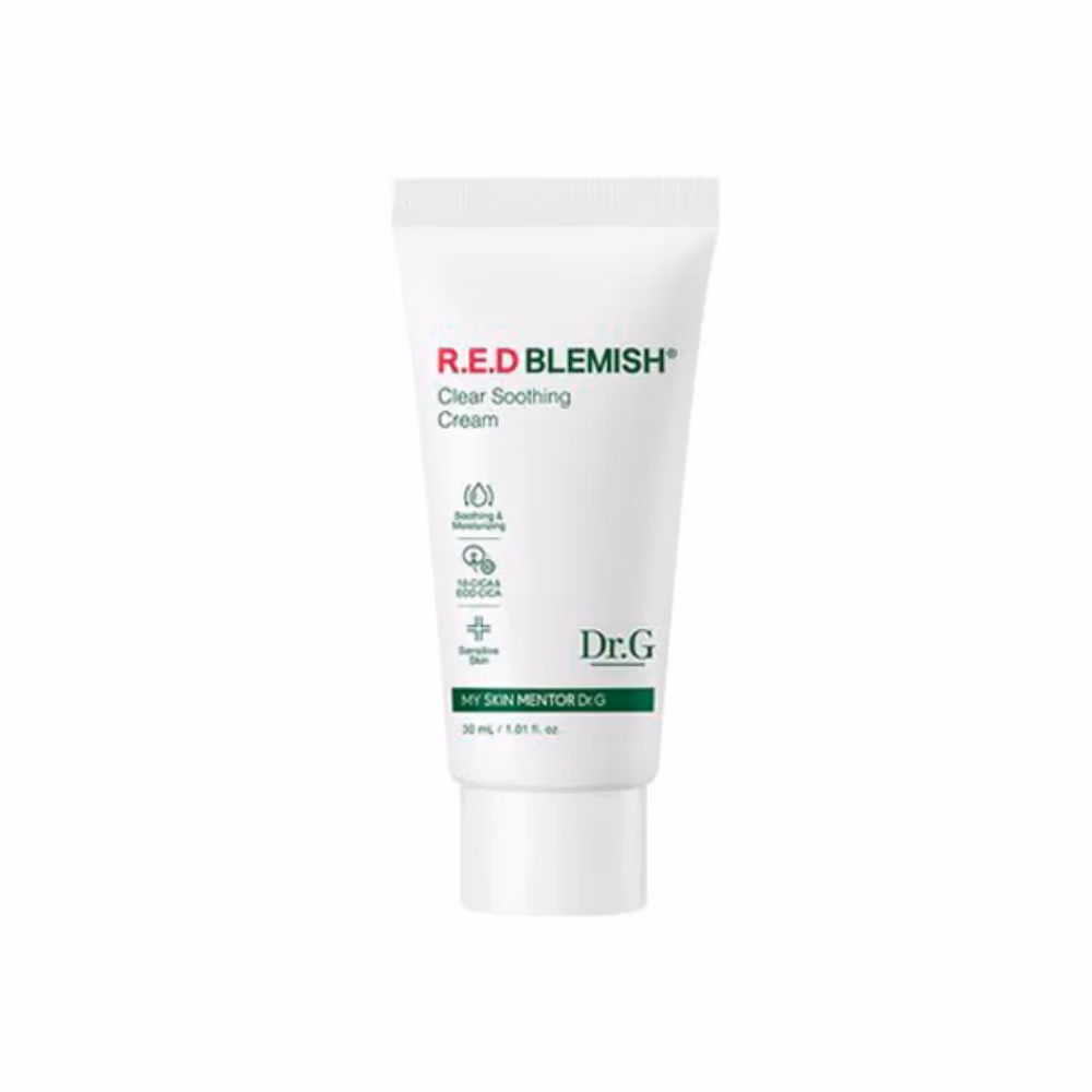 Dr.G R.E.D Blemish Clear Soothing Cream 30ml Tube – 10-Cica Complex | 100 Hours Hydration for Sensitive & Acne-Prone Skin 1