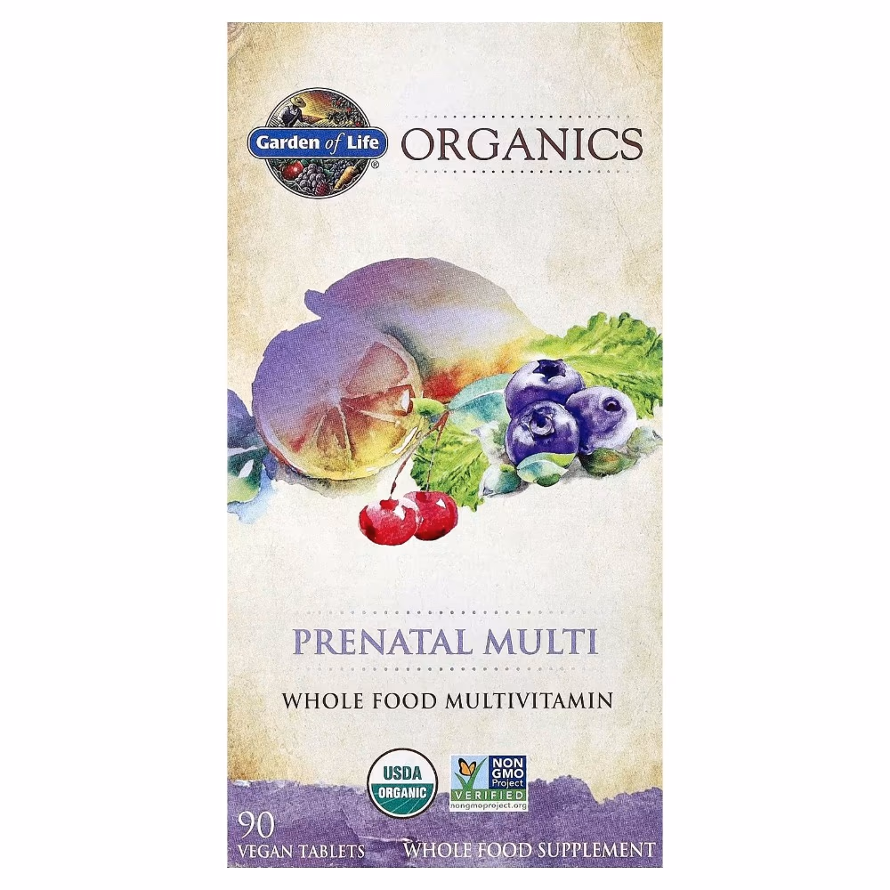 Garden Of Life Organics Prenatal Multi Whole food Multivitamins Vegan Tablets 90S