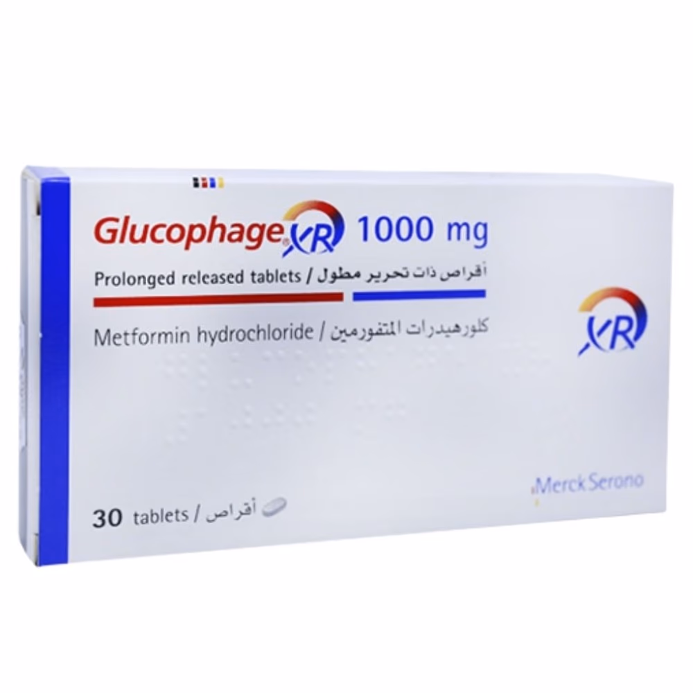 Glucophage XR 1000mg Extended-Release Tablet | Pack of 30