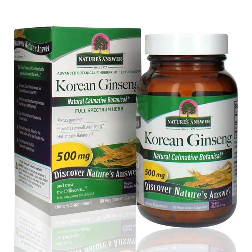 Natures Answer Korean Ginseng 500mg-50 Capsules
