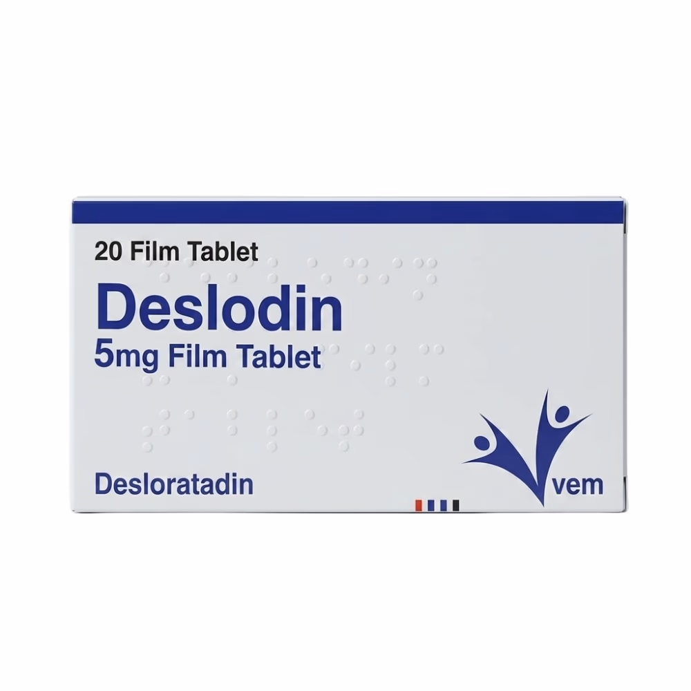 Deslodin 5mg Film Tablets, 20 Pack – Non-Drowsy Antihistamine for Allergy and Hay Fever Relief