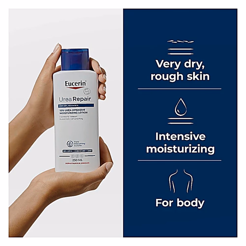 Eucerin UreaRepair PLUS 10% Urea Lotion 400ml Very Dry Rough Skin Intensive Moisturising Body Care with Urea, Ceramides and Natural Moisturising Factors 3