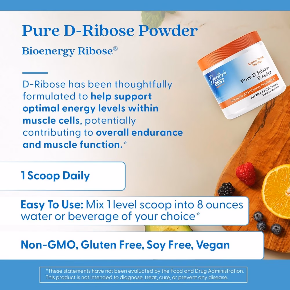 Doctors Best D-Ribose Powder 250gm 5