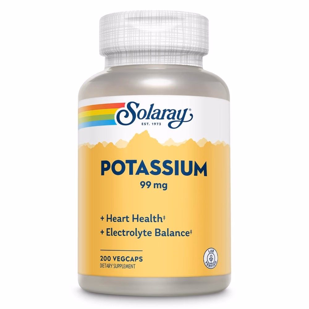 Solaray Potassium 99mg 200 Veg Caps