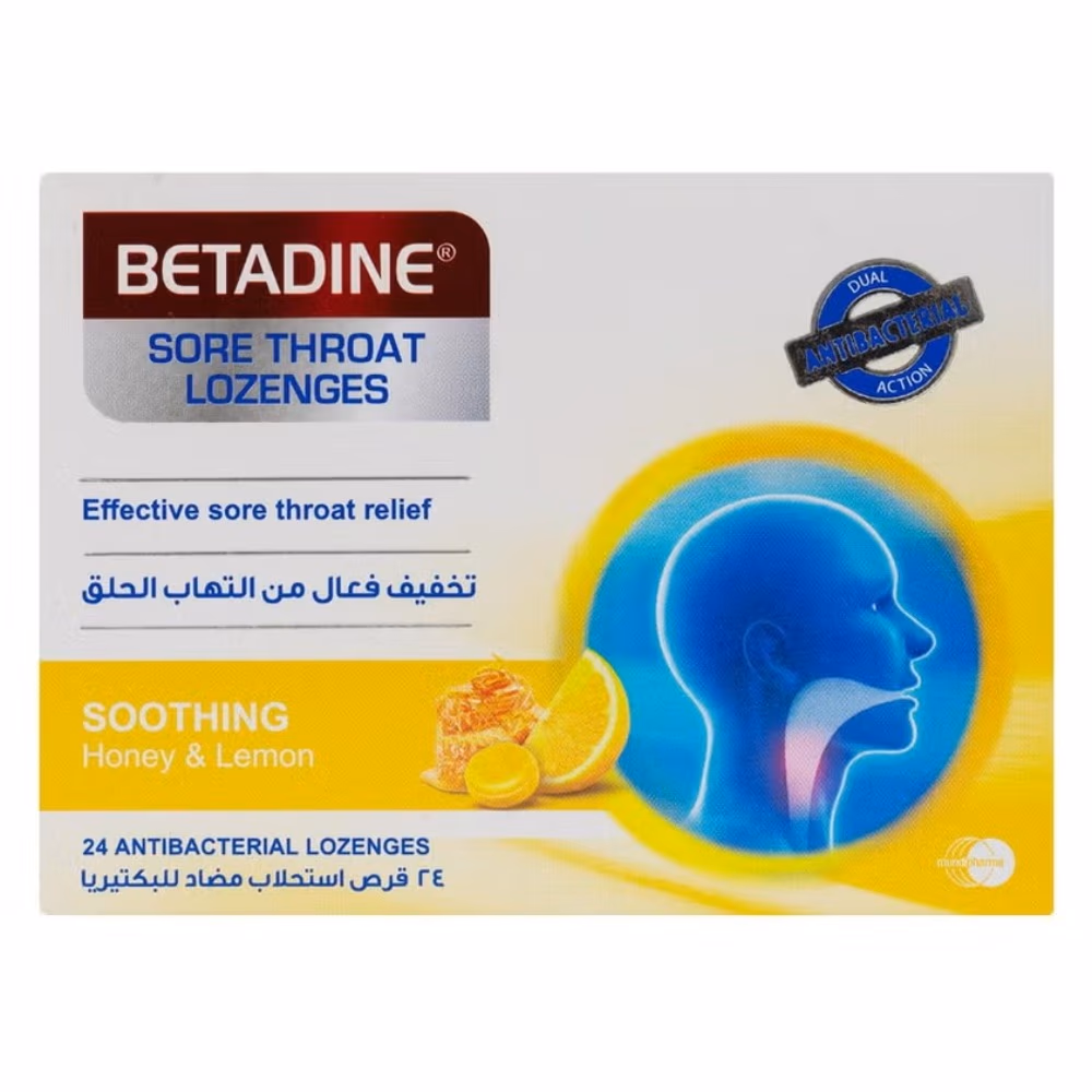 Betadine Sore Throat Lozenges Soothing Honey and Lemon - 24 Lozenges 2
