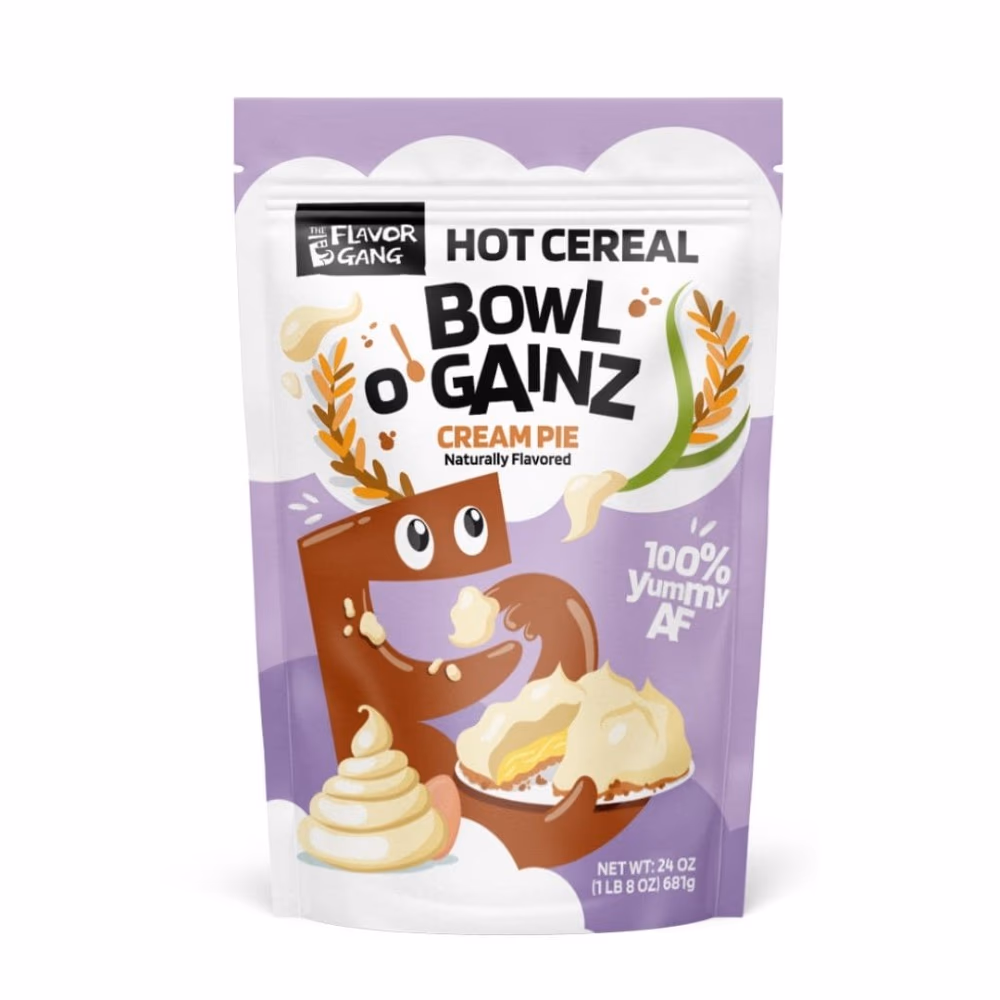 The Flavour Gang Hot Cereal Bowl Gainz Cream Pie 681g