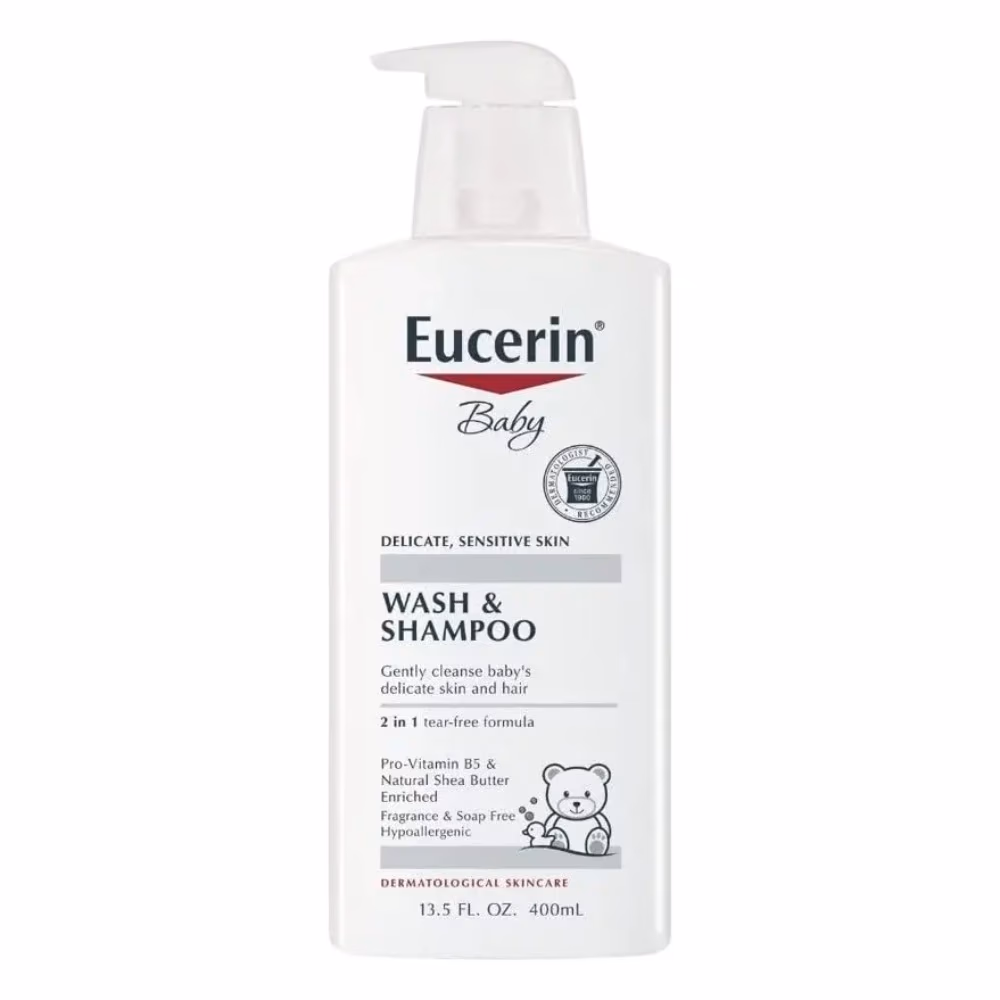 Eucerin Baby Wash & Shampoo – 400ml | Gentle 2-in-1 Cleanser for Baby’s Sensitive Skin & Hair 1