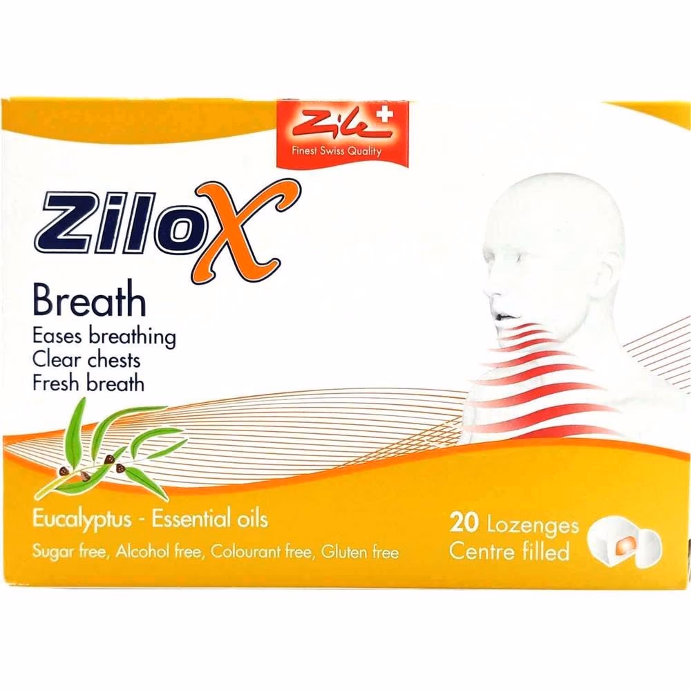 ZILOX Breath Eucalyptus Lozenges 20s