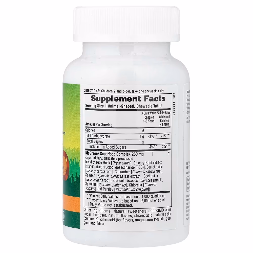 Natures Plus  Animal Parade Kidzgreenz Chewables Tablet Trop Fruit 90 2
