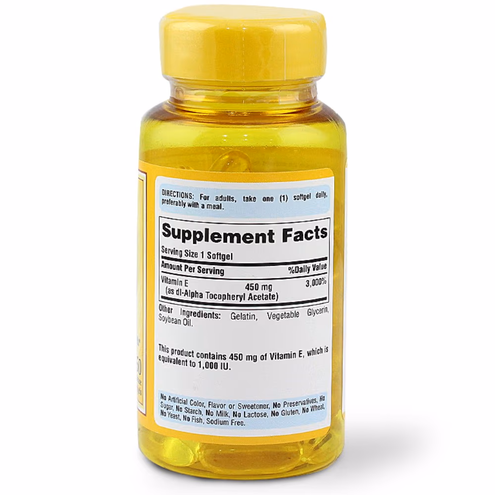 Puritan's Pride Vitamin E 1000 IU 50 Softgels 2