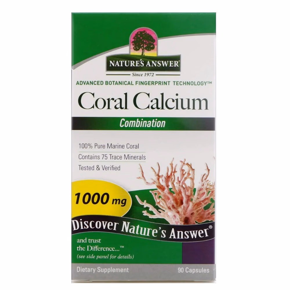 Natures Answer Coral Calcium 1000mg-90 Capsules 2