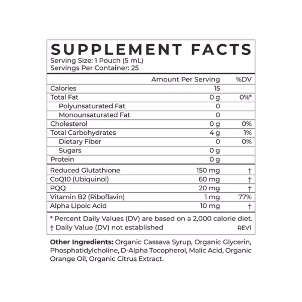 Cymbiotika Liposomal Glutathione – Citrus Berry | Master Antioxidant with PQQ & CoQ10 | 25 Pouches x 5ml 4