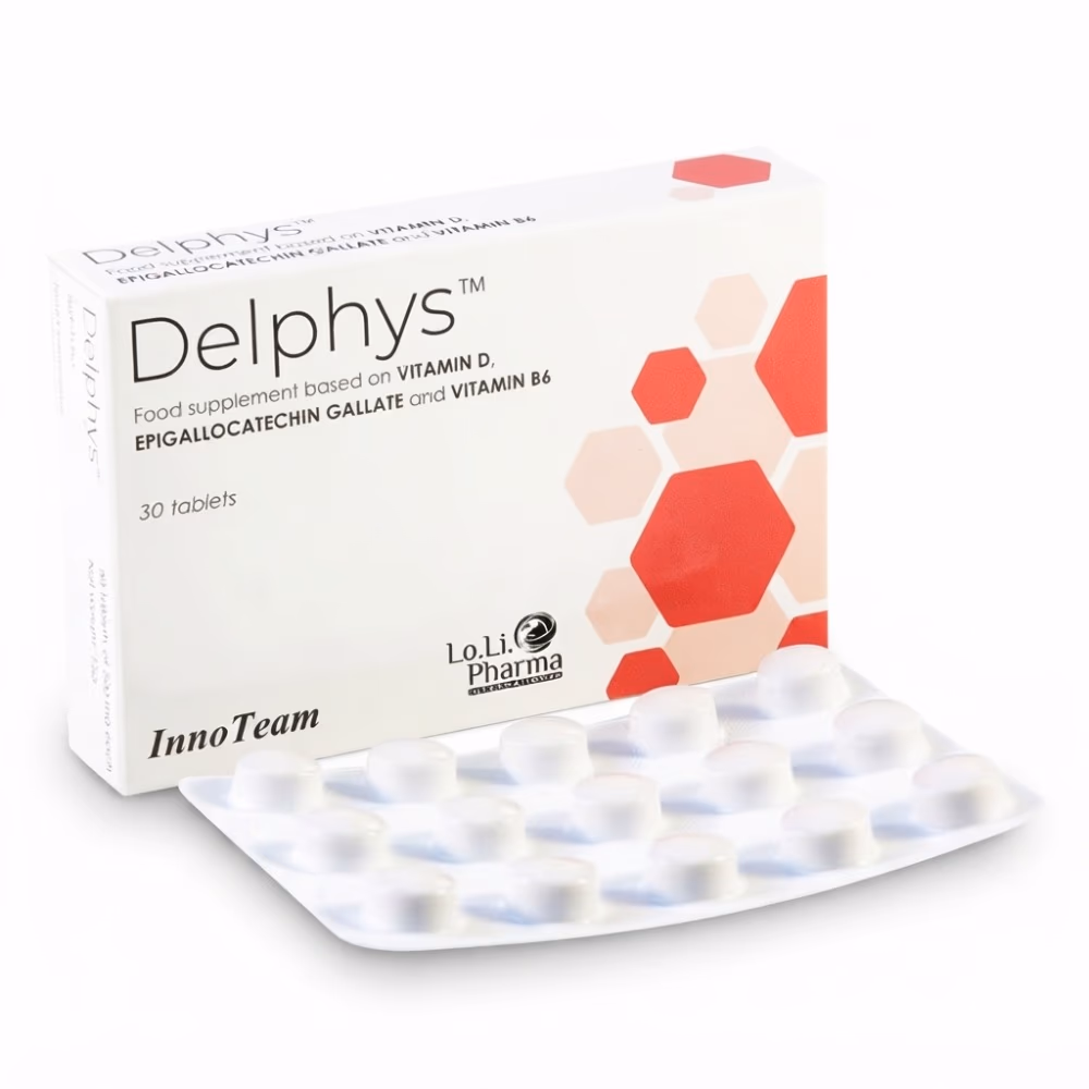 Delphys Food Supplement with Vitamin D, Epigallocatechin Gallate and Vitamin B6, 30 Tablets by Lo.Li. Pharma
