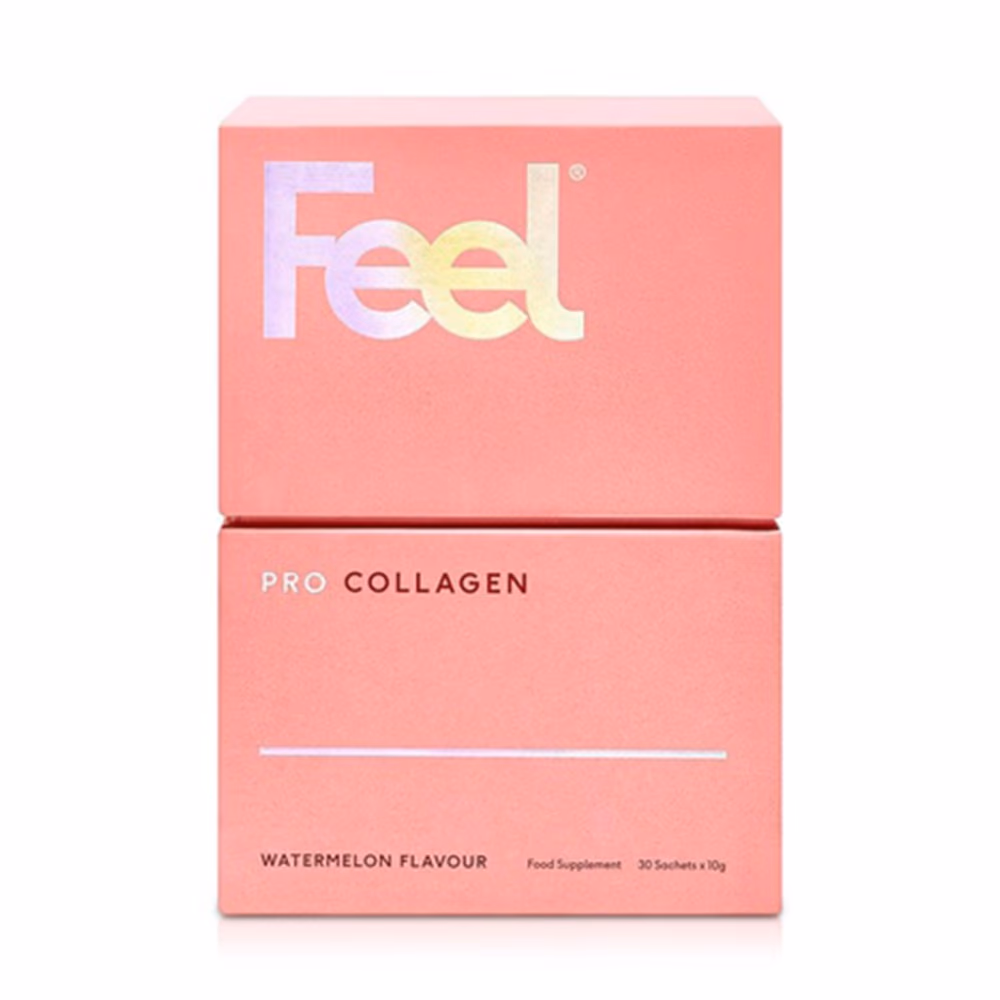 Feel Pro Collagen 30 Sachets x 10g – Watermelon | World's First Vegan Collagen | Clinically Proven to Reduce Wrinkles in 28 Days