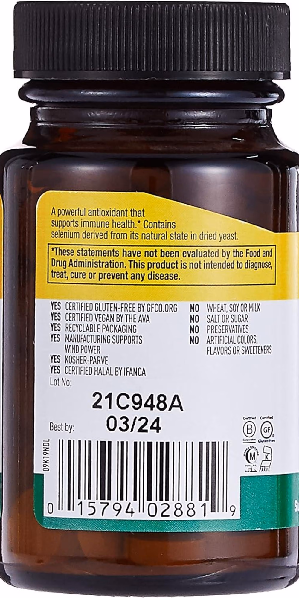 Country Life Selenium 200mcg 90 Tablets 3
