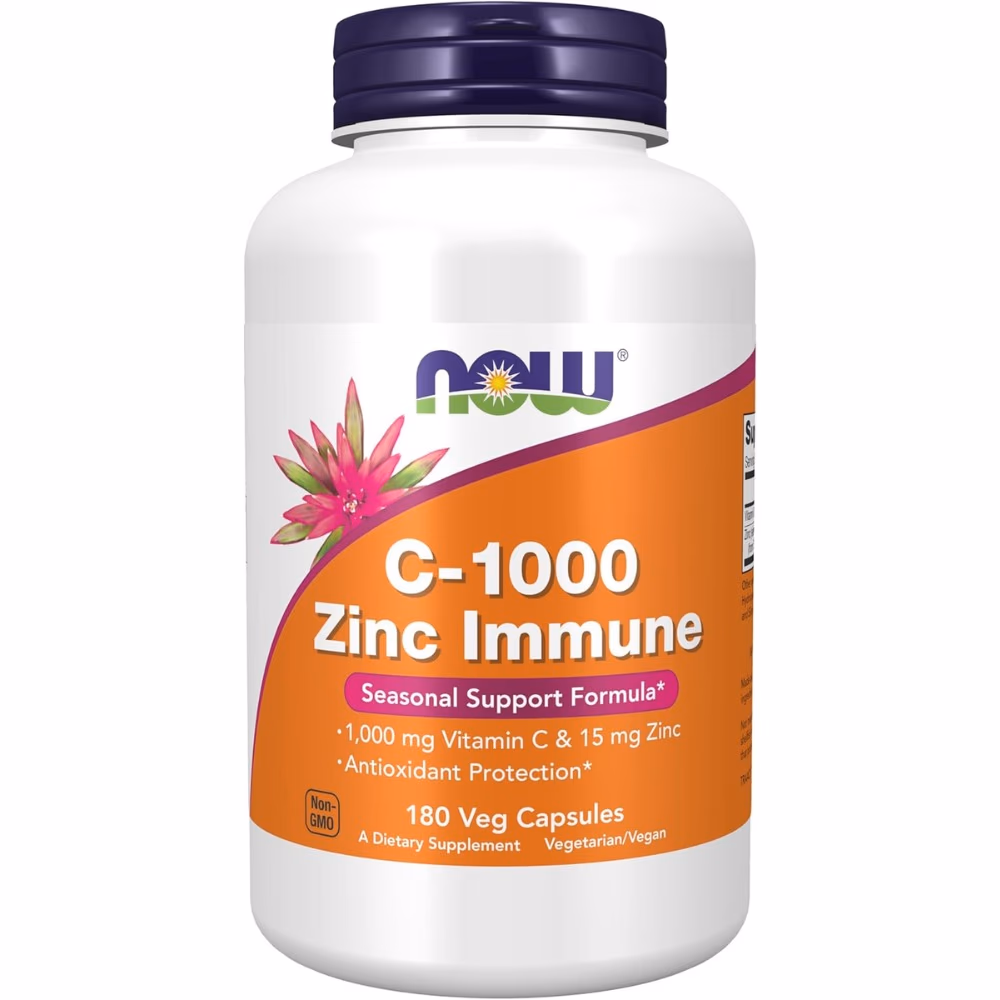NOW C-1000 Zinc Immune-180 Capsules 1
