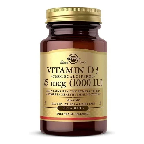 Solgar Vitamin D3 25mcg (1000IU) -90 Tablets 1