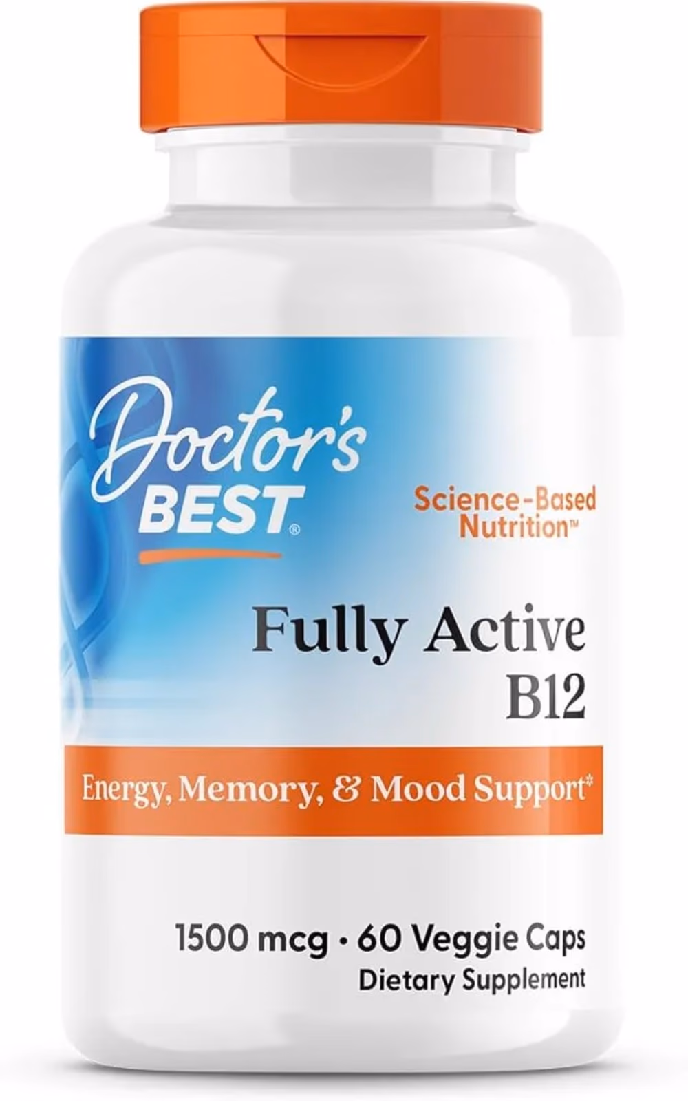 Doctor's Best Vitamin B12 1500mcg, 60 Capsules 1