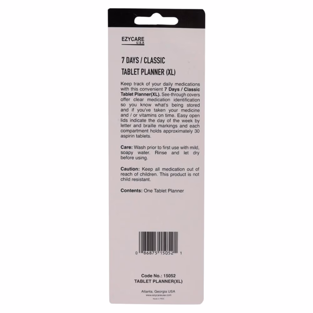 EzyCare 7 Day Classic Pill Planner Large 2