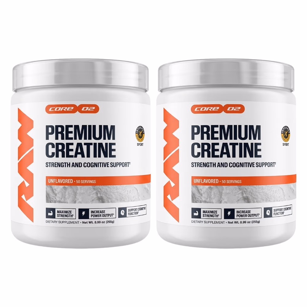 Raw Nutrition Premium Creatine 225gm – Unflavored | Strength and Cognitive Support | Pack of 2 (100 Servings) 1