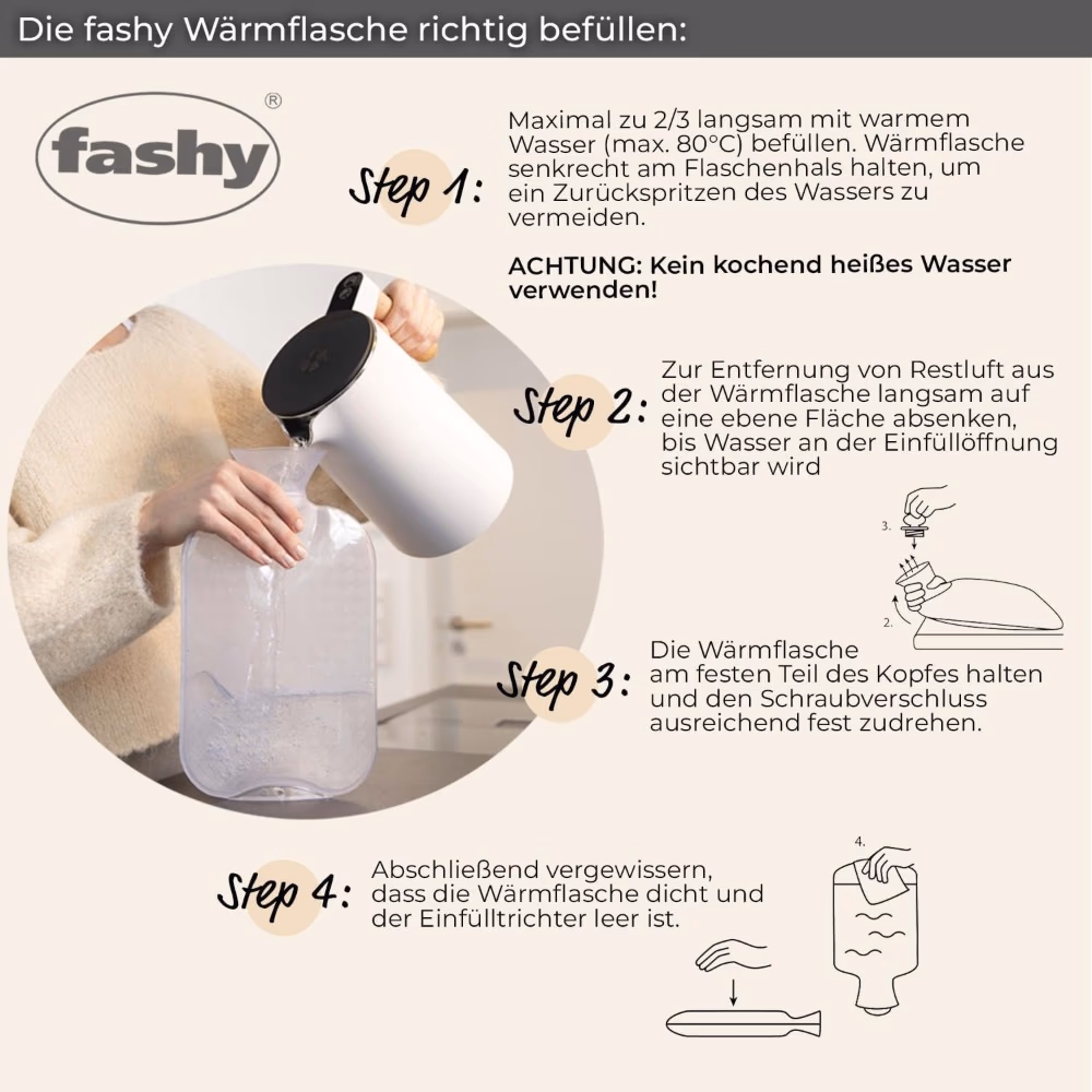 Fashy Hot Water Bag 6530.21 Fleece Cover Anthracite 3