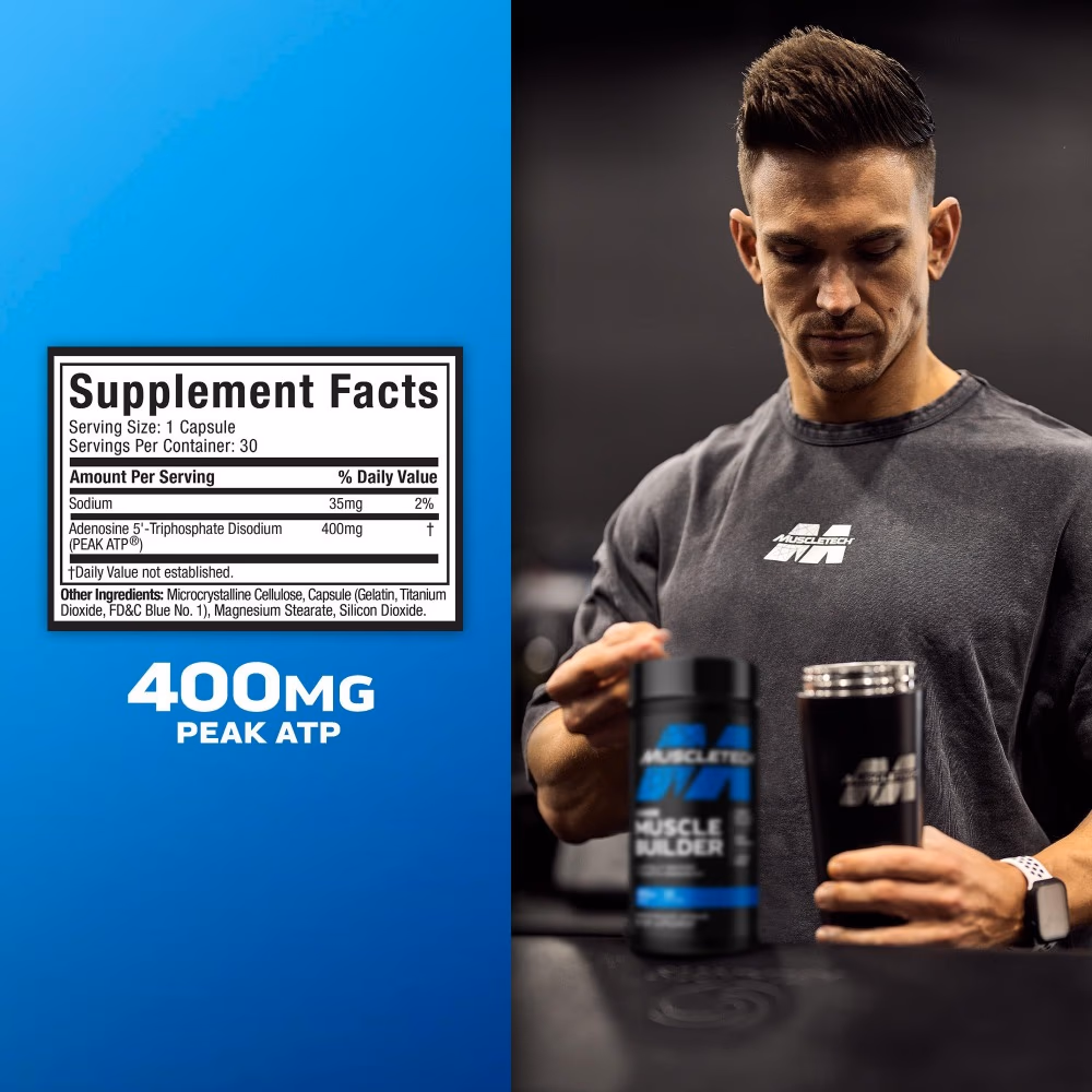 Muscletech Platinum Muscle Builder – Clinically-Backed Strength Enhancer with Peak ATP – 60 Rapid-Release Capsules (60 Day Supply) 4