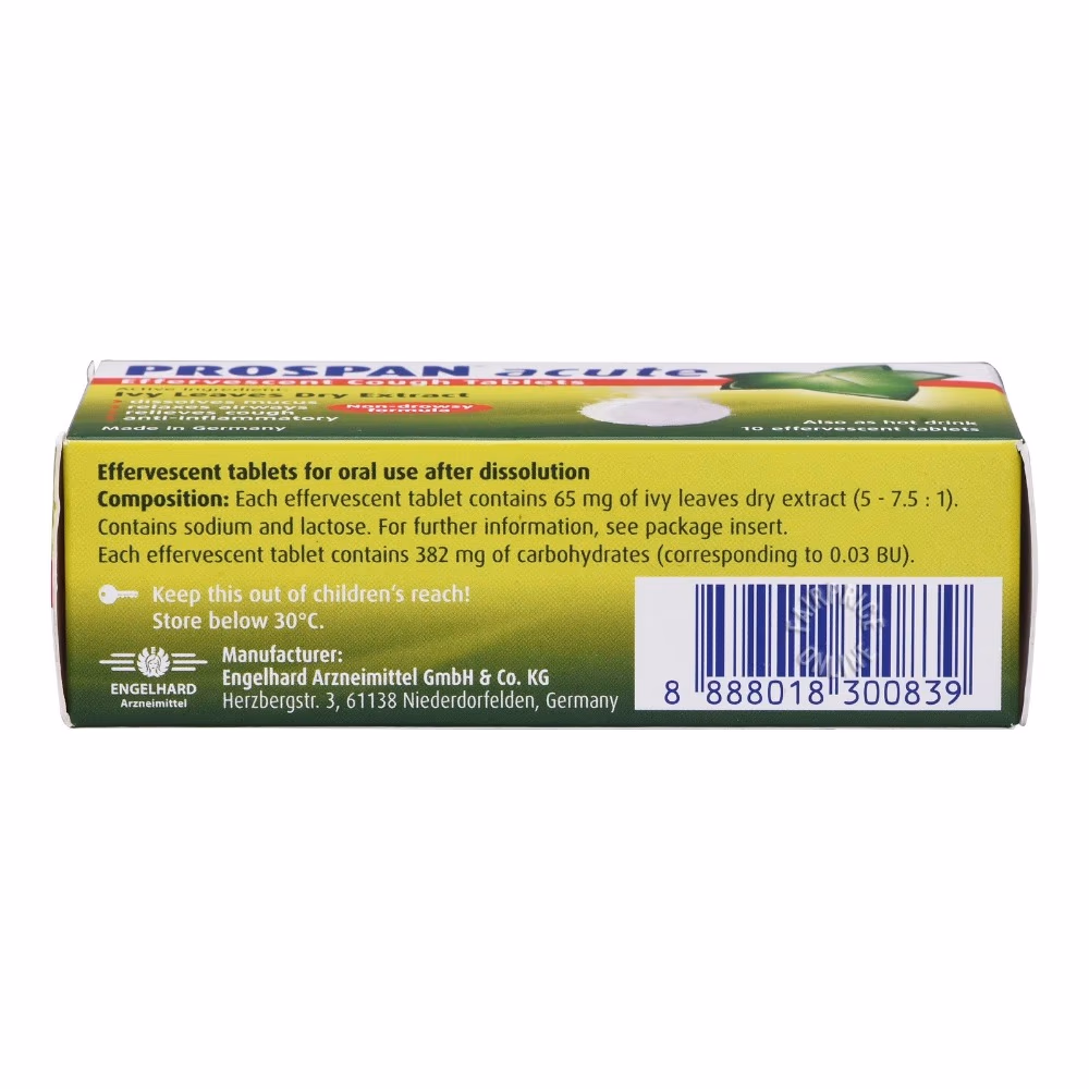 Prospan Acute Effervescent Cough Tablets 20's 3