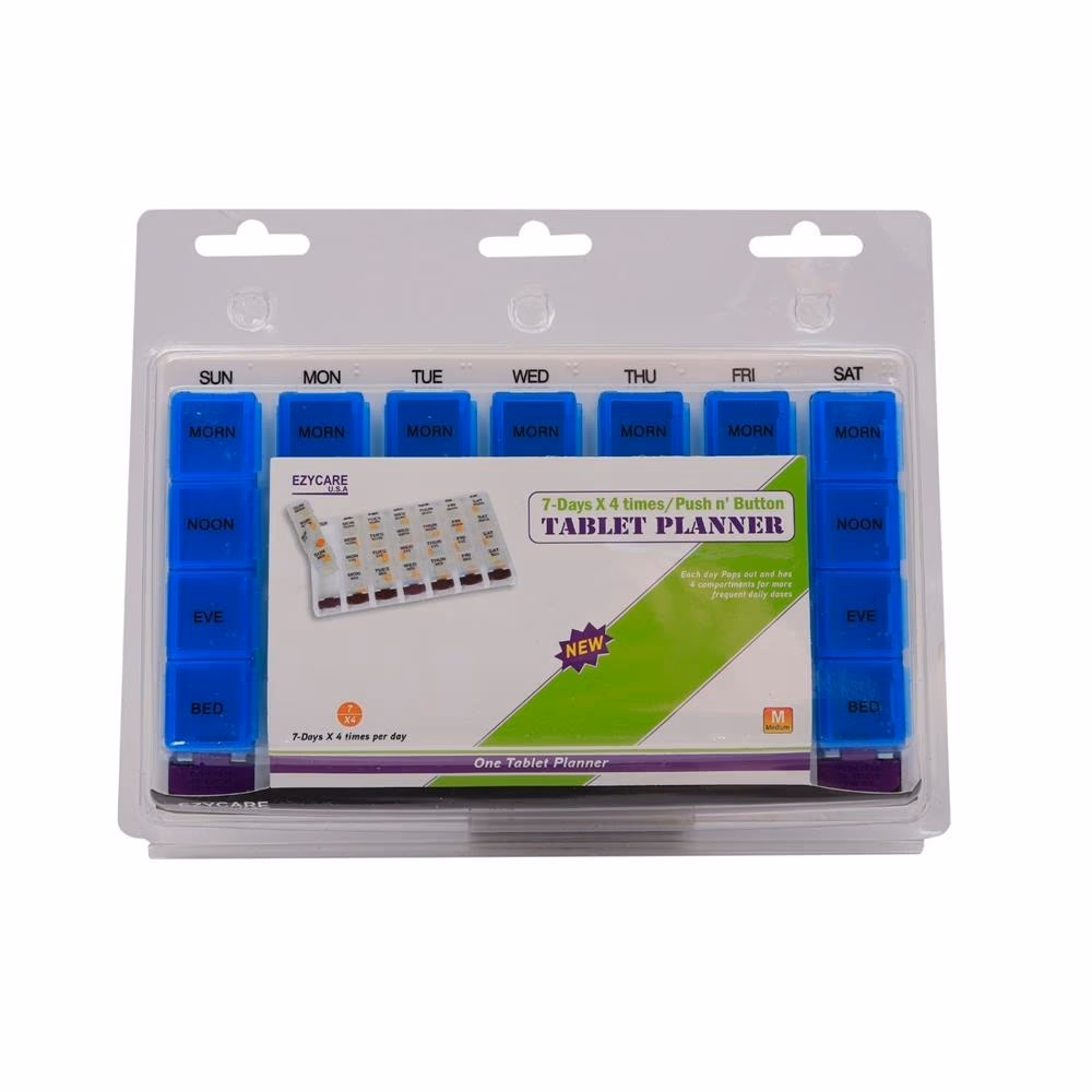 EzyCare 7 Days Push N Button Tablet Planner (17534)