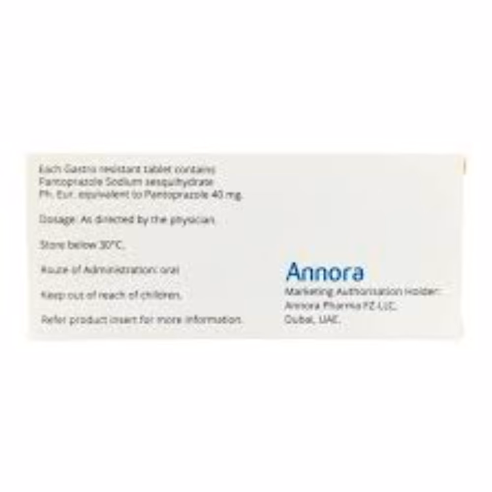 Pralan 40 Pantoprazole 40mg Gastro Resistant Tablets, 30 Tablets (3 x 10), by Annora 2