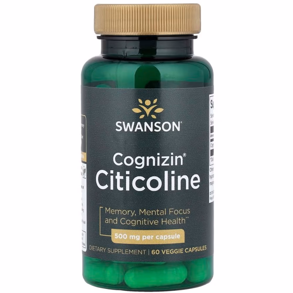 Swanson Cognizin Citicoline 500mg-60 Capsules 