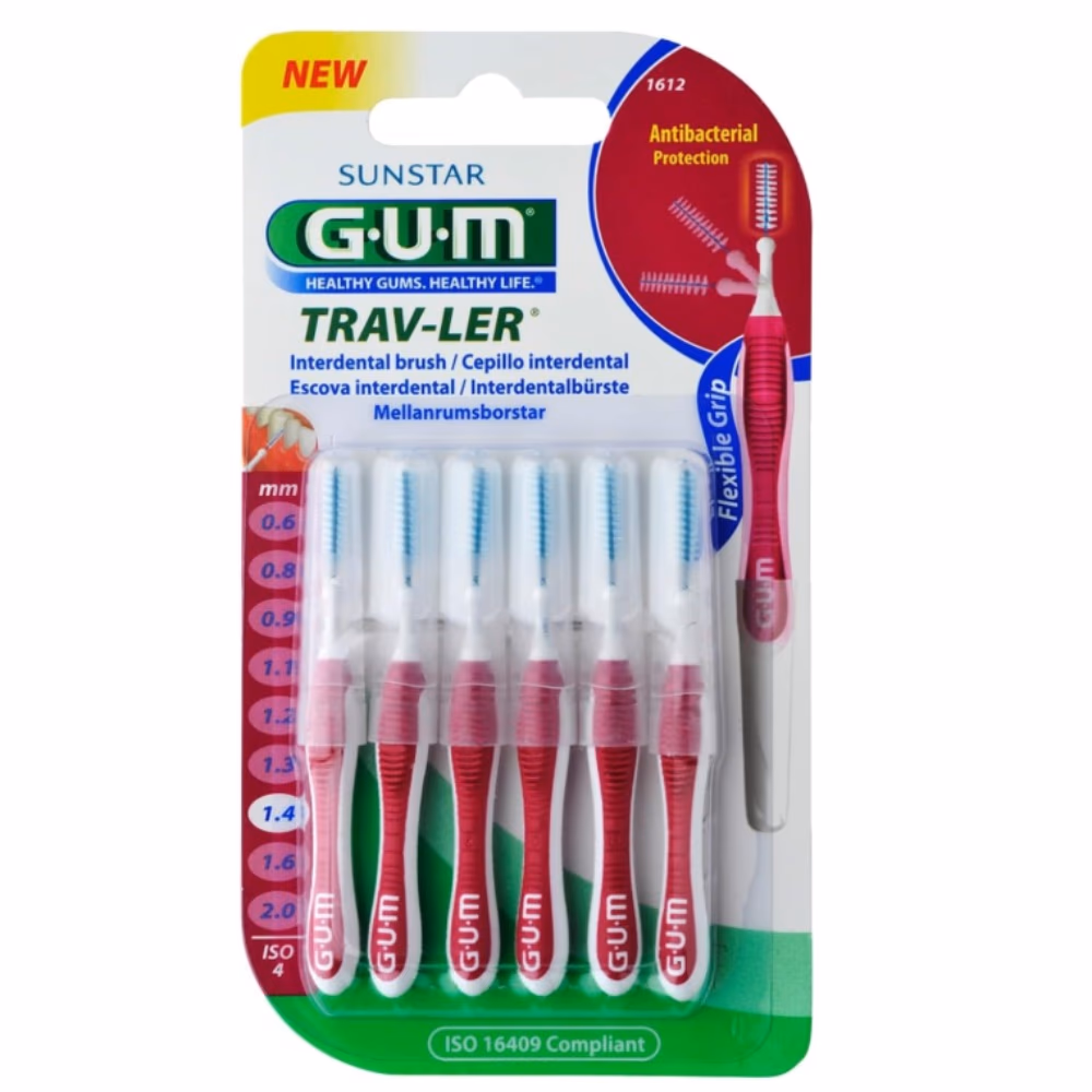 GUM TRAV-LER Interdental Brush (1612) 1.4mm - Pack of 6