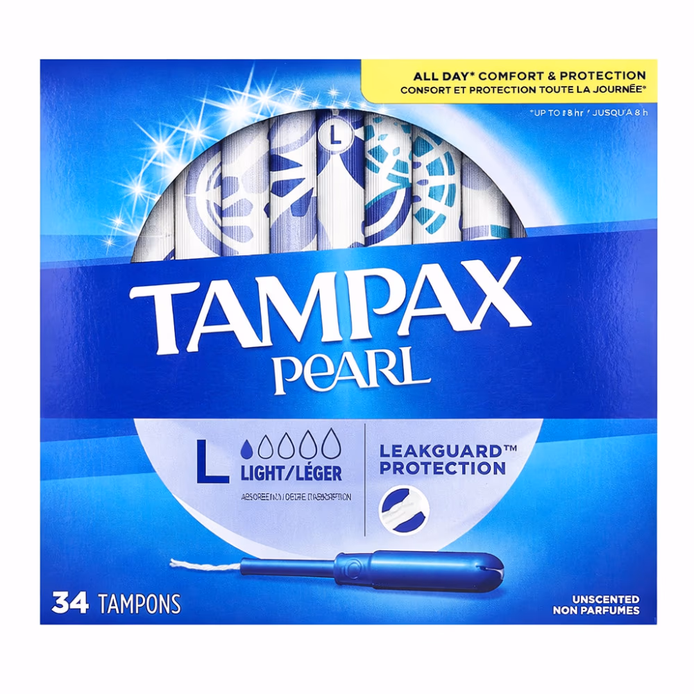 Tampax Pearl Light & Regular Tampons Unscented 34s 1