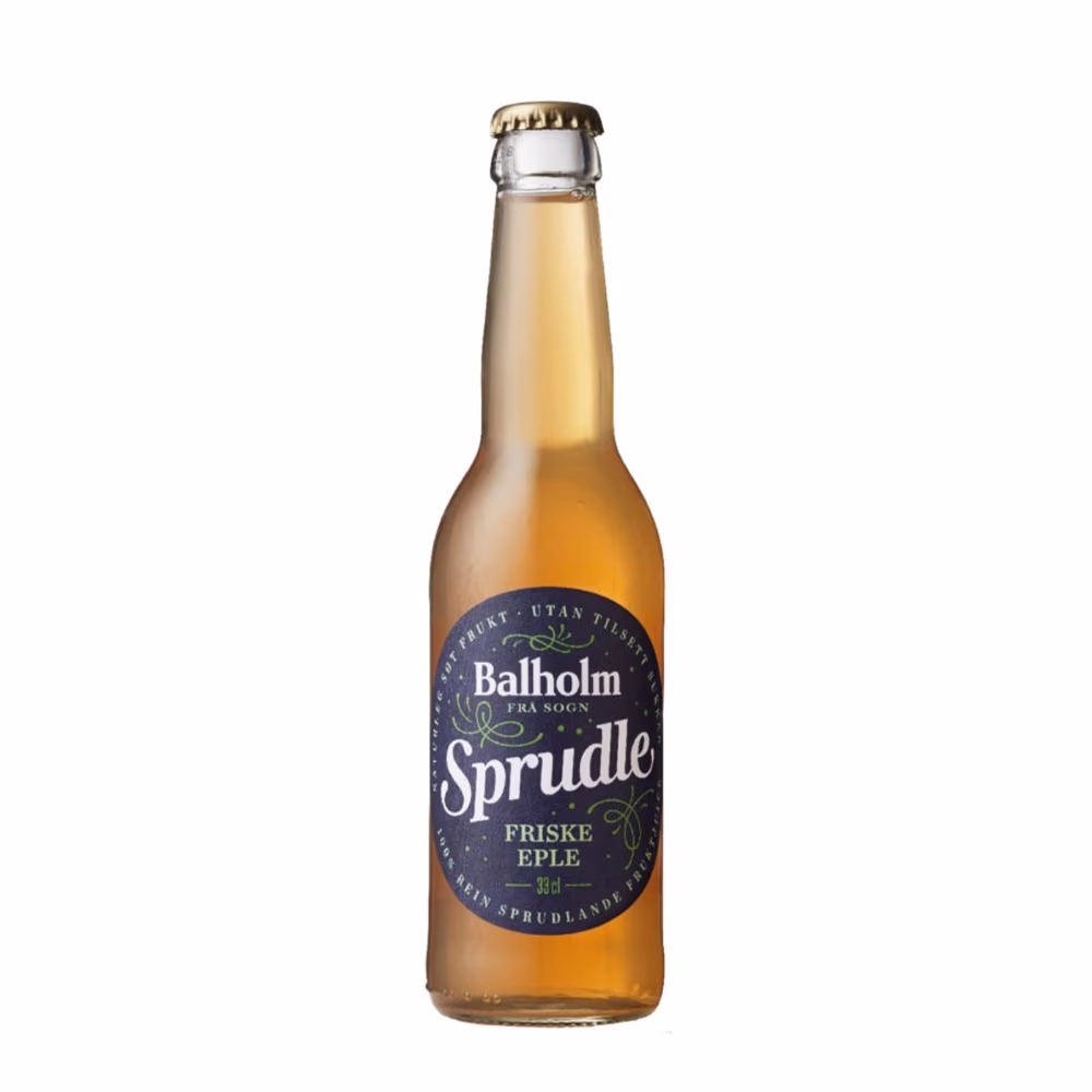 Balholm Sprudle 330ml – Sparkling Fresh Apple (Friske Eple) | 100% Natural, No Added Sugar | Norwegian Fjord Fruit 1
