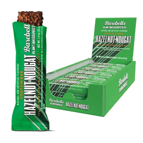 Barebells Vegan Hazelnut Nougat Protein Bar 55gm - Box of 12 1
