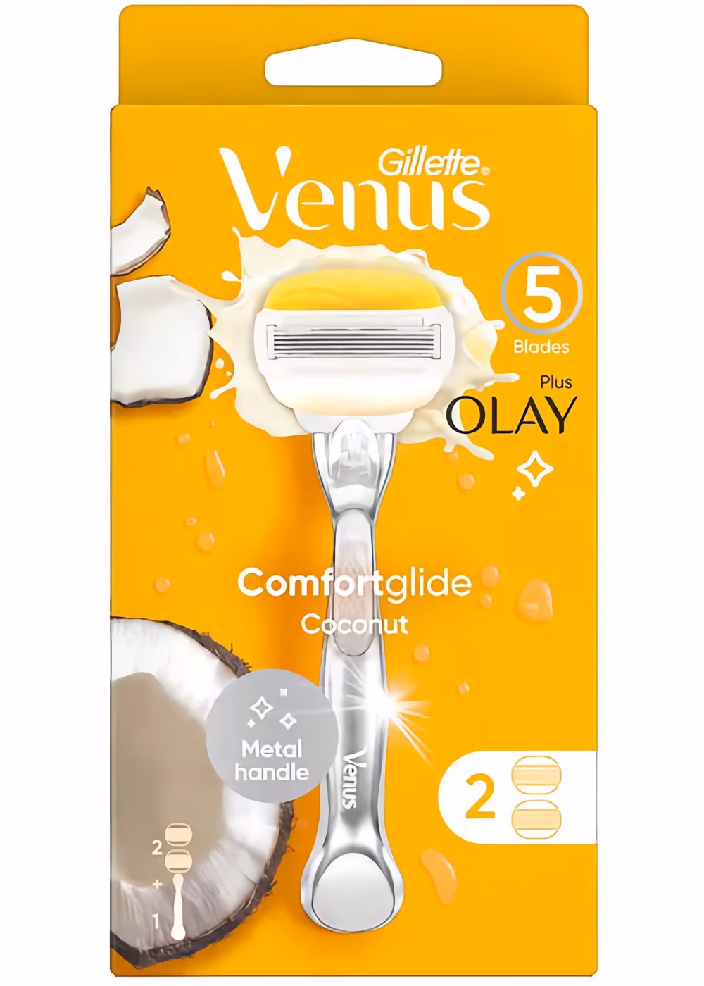 Gillette Venus Olay ComfortGlide Coconut 2UP