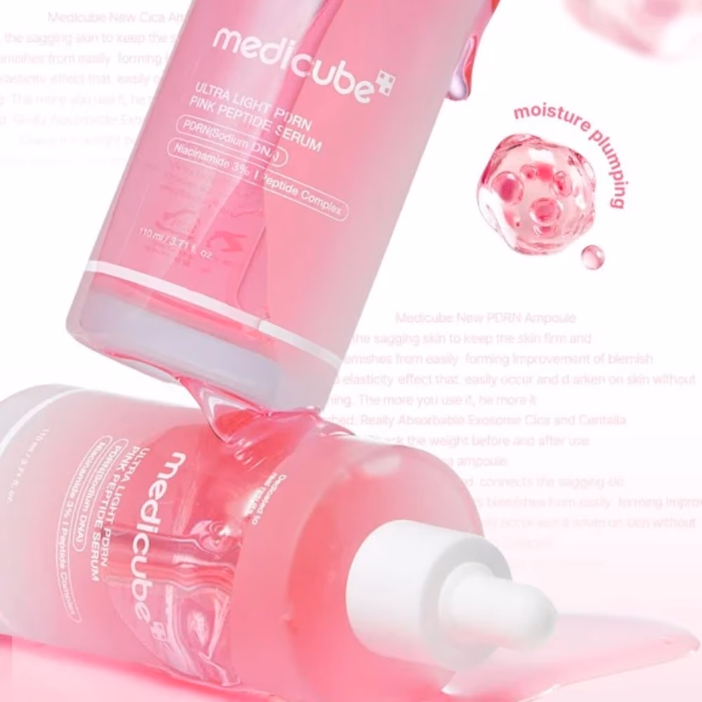 Medicube Ultra Light PDRN Pink Peptide Serum, 30ml – Anti-Aging Treatment with Niacinamide and Peptide Complex 2