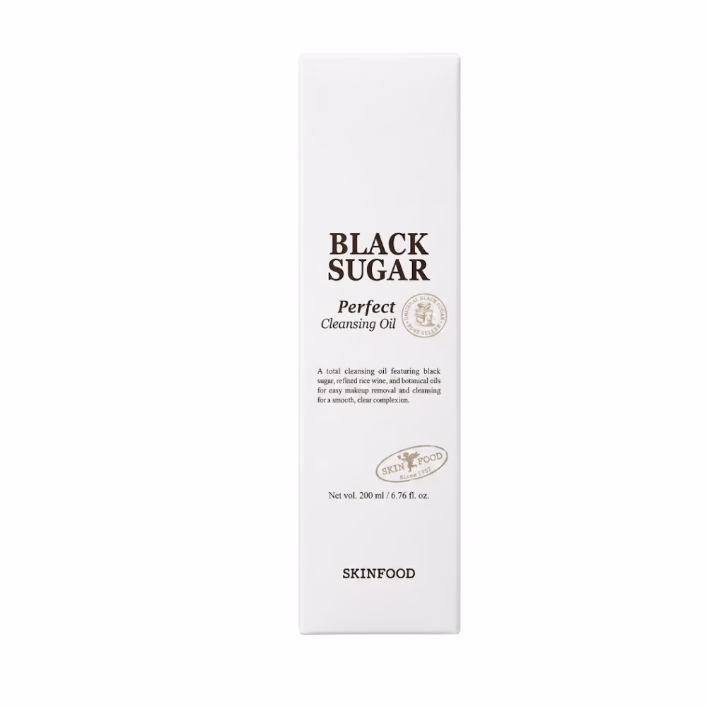Skinfood Black Sugar Perfect Cleansing Oil 200ml – Black Sugar Extract, Rice Wine & Multi Fruit Complex | Makeup Removal & Deep Cleansing 2