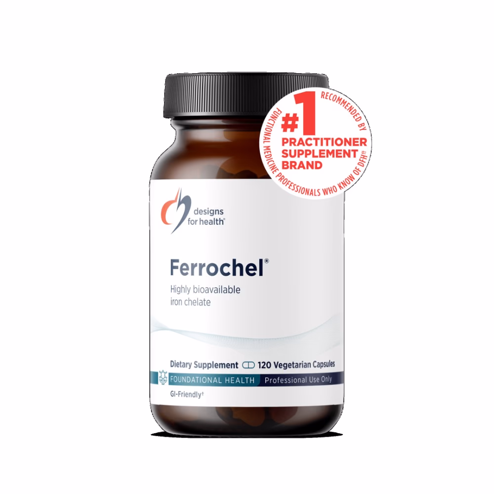Designs For Health Ferrochel - 120 Vegetarian Capsules 1