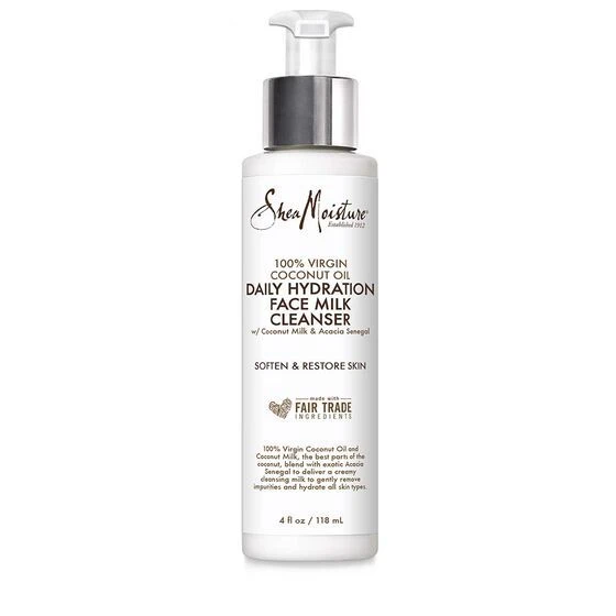 SheaMoisture 100% Virgin Coconut Oil Daily Hydration Face Milk Cleanser (118ml)  1