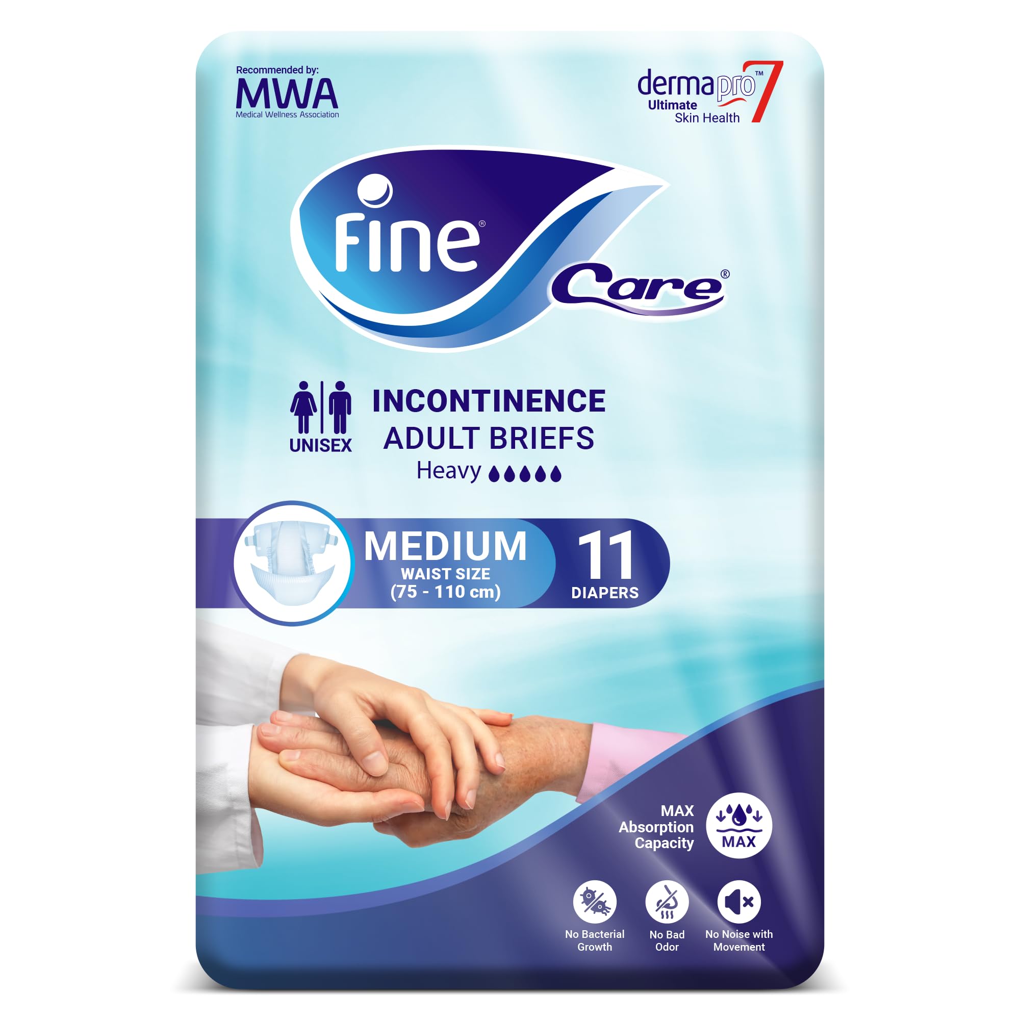 Fine Care Adult Diapers Medium Size – Pack of 11 1