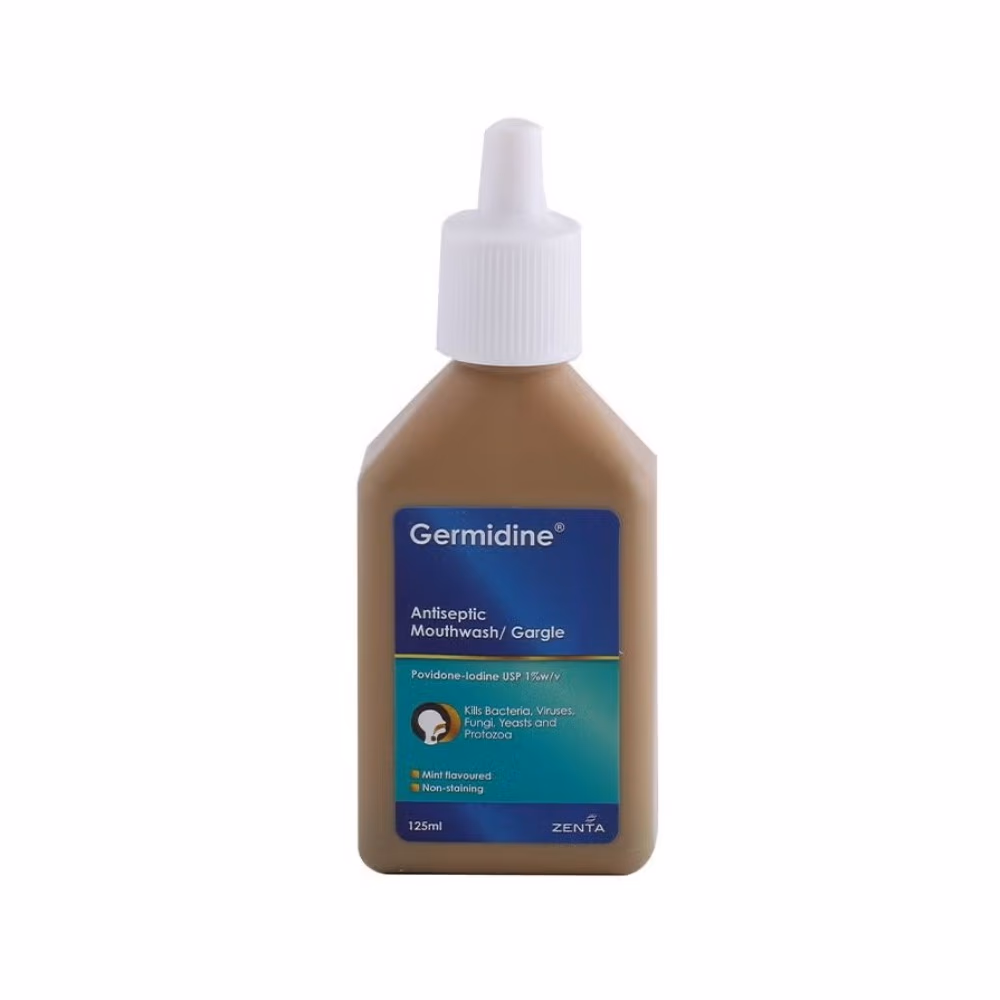 Germidine Antiseptic Gargle Alcohol-Free 125ml