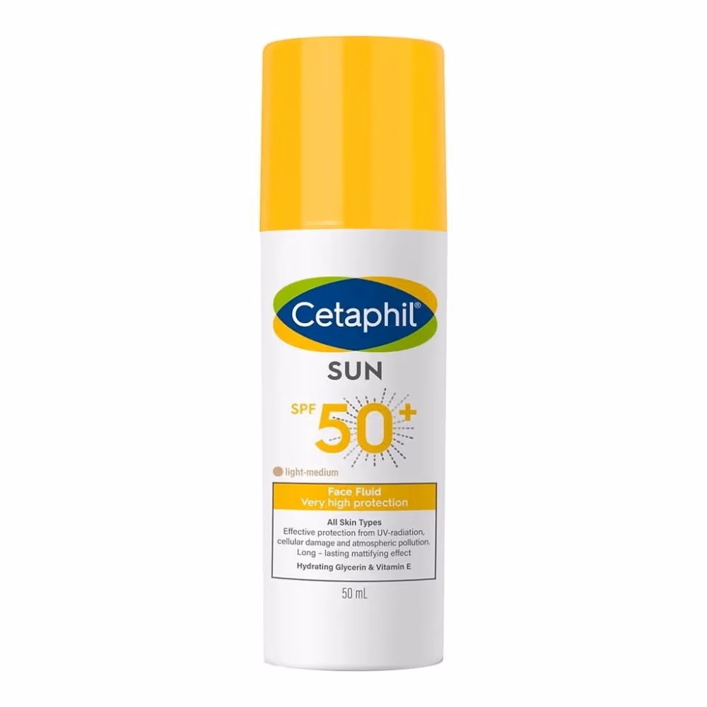 Cetaphil Sun SPF 50+ Tinted Face Fluid 50ml – Lightweight Sunscreen with Natural Coverage for Sensitive Skin 1