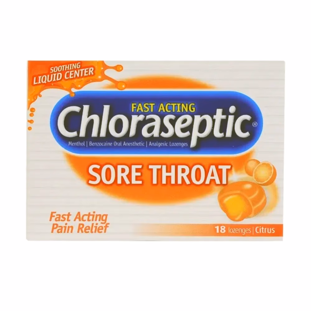 Chloraseptic Liquid center Lozenges Citrus 18's
