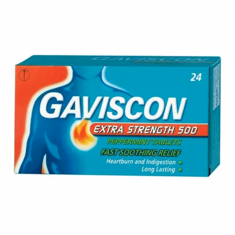 Gaviscon Extra Strength Peppermint Chewable Tablets 24s 1
